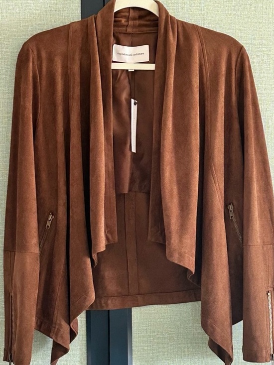 cupcakes & cashmere Jackets & Blazers - REVOLVE x cupcakes & cashmere Slouchy Soft Suede Moto Jacket Blazer, NWT, Size S